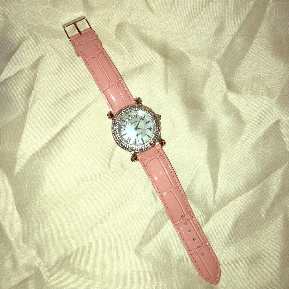Rhinestone Pink Geneva Watch